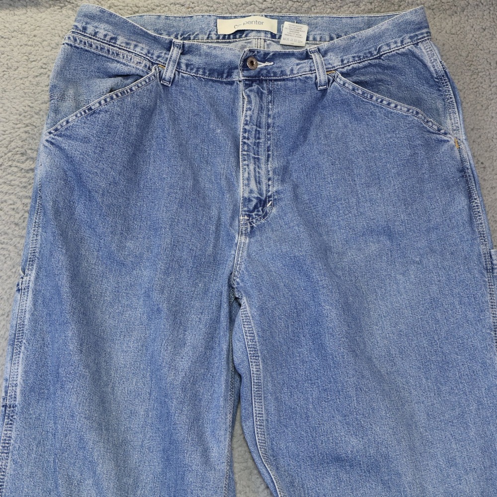Gap Industrial Standard Mens Carpenter Jeans Blue Denim Workwear 36x34 - Picture 2 of 12